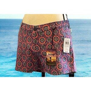Bebop Be You Be Free Women Chino Shorts Junior Size 9 Dark Blue Pink Pockets